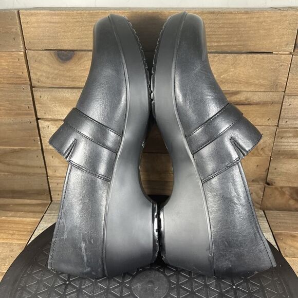 Dansko Womens Size US 8.5-9 EU 39 Leather Black Tamara Buckle Slip On Heel Shoe - Picture 8 of 10